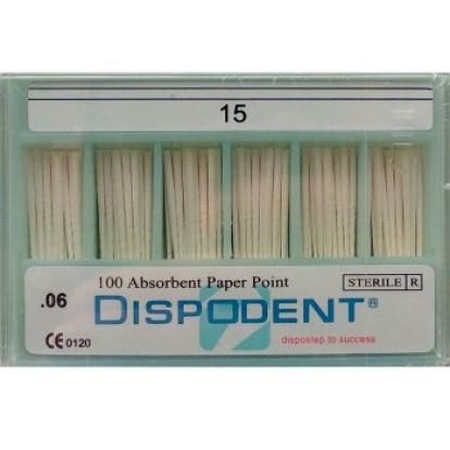 Бумажные штифты Dispodent 06 №15, (100шт), Dispodent / Вьетнам