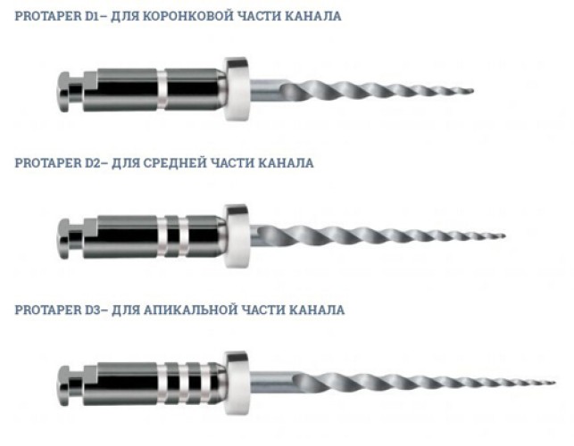 Протейпер машинный для перелечивания ассорти D1,D2,D3(6 шт.), (Dentsply)