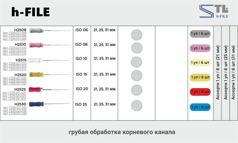 Н-файл 25мм, №30 (6шт), Geosoft / Россия-Израиль